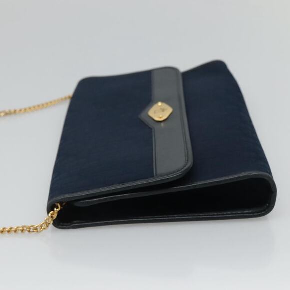 DIOR Trotter Canvas Chain Shoulder Bag Navy - Picture 5 of 12